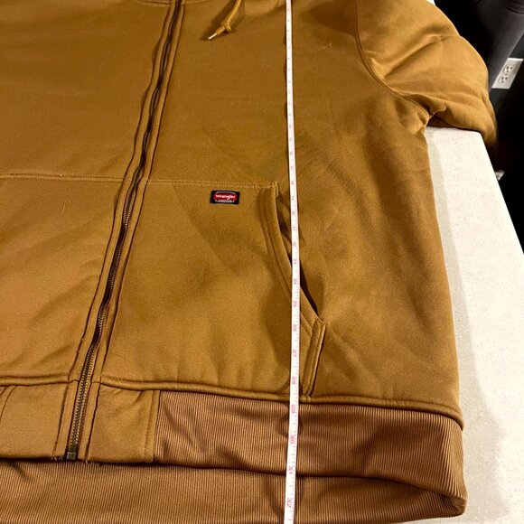 Wrangler Workwear Mens Hooded Jacket 3XL Sherpa Fleece Lined Full Zip NEW Pocket - Picture 10 of 10